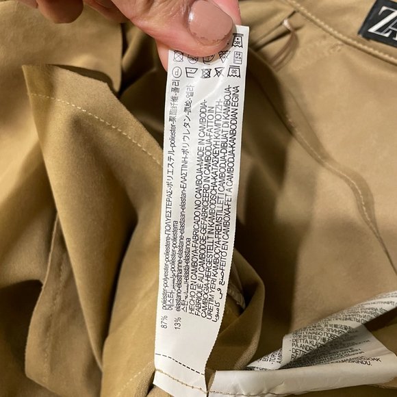 Zara Short Suede Trench Coat - Picture 9 of 9